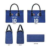 Custom Samoa Rugby Leather Bag Tatau Tribal Motifs Sporty Style - Polynesian Pride