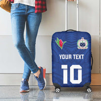 Custom Samoa Rugby Luggage Cover Tatau Tribal Motifs Sporty Style - Polynesian Pride