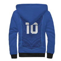 Custom Samoa Rugby Sherpa Hoodie Tatau Tribal Motifs Sporty Style - Polynesian Pride