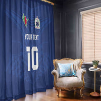 Custom Samoa Rugby Window Curtain Tatau Tribal Motifs Sporty Style - Polynesian Pride