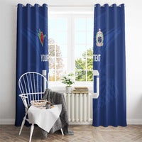 Custom Samoa Rugby Window Curtain Tatau Tribal Motifs Sporty Style - Polynesian Pride