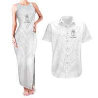 Custom Fiji Rugby Couples Matching Tank Maxi Dress and Hawaiian Shirt Tapa Tribal Motifs Sporty Style - Polynesian Pride