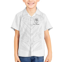 Custom Fiji Rugby Kid Hawaiian Shirt Tapa Tribal Motifs Sporty Style - Polynesian Pride