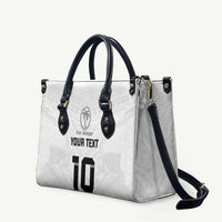 Custom Fiji Rugby Leather Bag Tapa Tribal Motifs Sporty Style - Polynesian Pride