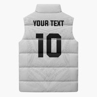Custom Fiji Rugby Sleeveless Puffer Jacket Tapa Tribal Motifs Sporty Style - Polynesian Pride