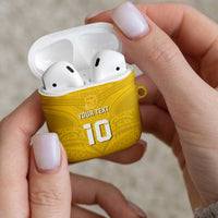 Custom Niue Rugby AirPods Case Hiapo Tribal Motifs Sporty Style LT03 - Polynesian Pride