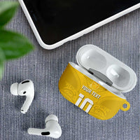 Custom Niue Rugby AirPods Case Hiapo Tribal Motifs Sporty Style LT03 - Polynesian Pride
