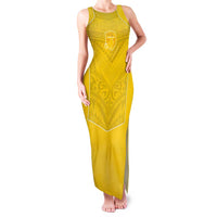 Custom Niue Rugby Family Matching Tank Maxi Dress and Hawaiian Shirt Hiapo Tribal Motifs Sporty Style - Polynesian Pride