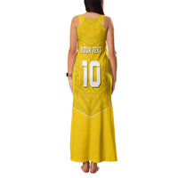 Custom Niue Rugby Family Matching Tank Maxi Dress and Hawaiian Shirt Hiapo Tribal Motifs Sporty Style - Polynesian Pride