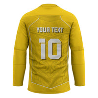 Custom Niue Rugby Hockey Jersey Hiapo Tribal Motifs Sporty Style LT03 - Polynesian Pride