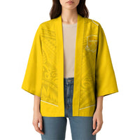 Custom Niue Rugby Kimono Hiapo Tribal Motifs Sporty Style - Polynesian Pride