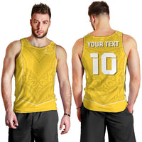 Custom Niue Rugby Men Tank Top Hiapo Tribal Motifs Sporty Style - Polynesian Pride