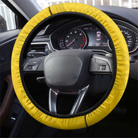 Niue Rugby Steering Wheel Cover Hiapo Tribal Motifs Sporty Style - Polynesian Pride