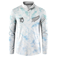 Custom New Zealand Football Button Sweatshirt The Whites-Aotearoa Inspired - Polynesian Pride