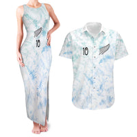 Custom New Zealand Football Couples Matching Tank Maxi Dress and Hawaiian Shirt The Whites-Aotearoa Inspired - Polynesian Pride