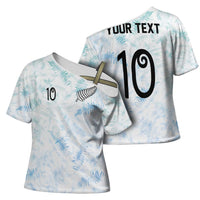 Custom New Zealand Football Cross Shoulder Shirt The Whites-Aotearoa Inspired - Polynesian Pride