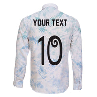 Custom New Zealand Football Family Matching Off The Shoulder Long Sleeve Dress and Hawaiian Shirt The Whites-Aotearoa Inspired - Polynesian Pride