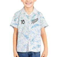 Custom New Zealand Football Family Matching Off Shoulder Short Dress and Hawaiian Shirt The Whites-Aotearoa Inspired - Polynesian Pride