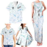 Custom New Zealand Football Family Matching Tank Maxi Dress and Hawaiian Shirt The Whites-Aotearoa Inspired - Polynesian Pride