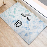 Custom New Zealand Football Rubber Doormat The Whites-Aotearoa Inspired - Polynesian Pride