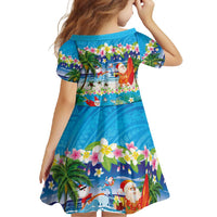 Polynesian Merry Christmas Family Matching Off Shoulder Maxi Dress and Hawaiian Shirt Funny Santa Beach Tropical Plant and Turtle LT03 - Polynesian Pride