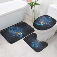 Aotearoa Matariki Bathroom Set Maori Tribal with Silver Fern and Tui Bird Galaxy Style - Polynesian Pride