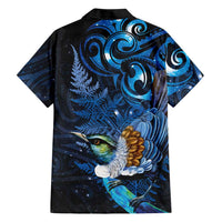 Aotearoa Matariki Family Matching Long Sleeve Bodycon Dress and Hawaiian Shirt Maori Tribal with Silver Fern and Tui Bird Galaxy Style LT03 - Polynesian Pride