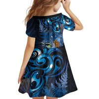 Aotearoa Matariki Family Matching Puletasi and Hawaiian Shirt Maori Tribal with Silver Fern and Tui Bird Galaxy Style LT03 - Polynesian Pride