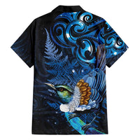 Aotearoa Matariki Family Matching Summer Maxi Dress and Hawaiian Shirt Maori Tribal with Silver Fern and Tui Bird Galaxy Style LT03 - Polynesian Pride