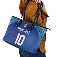 Custom Fiji Football-Towards World Cup 2026 Leather Tote Bag
