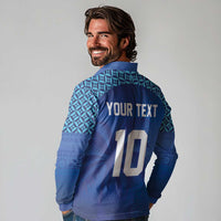 Custom Fiji Football-Towards World Cup 2026 Long Sleeve Polo Shirt LT03 - Polynesian Pride