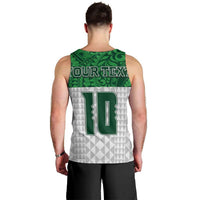 Custom Hawaii Volleyball-Kakau Motif Green Color Men Tank Top