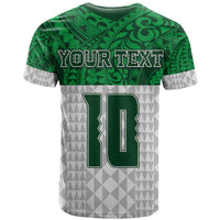 Custom Hawaii Volleyball-Kakau Motif Green Color T Shirt