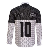 Custom Hawaii Volleyball-Kakau Motif Grayscale Color Family Matching Mermaid Dress and Hawaiian Shirt