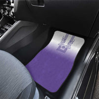 Philippines Barong Style Car Mats with Polynesian Art and Leaf Motif Purple Color