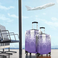 Philippines Barong Style Luggage Cover with Polynesian Art and Leaf Motif Purple Color LT03 - Polynesian Pride