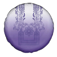 Philippines Barong Style Spare Tire Cover with Polynesian Art and Leaf Motif Purple Color LT03 - Polynesian Pride