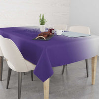 Philippines Barong Style Tablecloth with Polynesian Art and Leaf Motif Purple Color