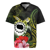 Kia Orana Cook Islands Rugby Jersey Turtle and Hibiscus Polynesian Pattern