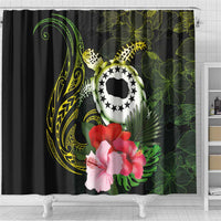 Kia Orana Cook Islands Shower Curtain Turtle and Hibiscus Polynesian Pattern LT03 - Polynesian Pride