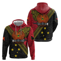 Papua new Guinea Goroka Show Zip Hoodie Bird-of-paradise and Melanesian Tattoo Pattern