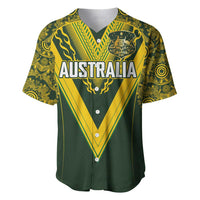 Australia Rugby Custom Baseball Jersey Aboriginal Art Sporty Style - Polynesian Pride