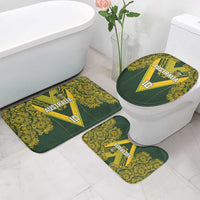 Australia Rugby Custom Bathroom Set Aboriginal Art Sporty Style - Polynesian Pride