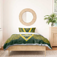 Australia Rugby Custom Bedding Set Aboriginal Art Sporty Style - Polynesian Pride
