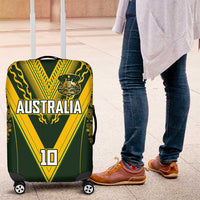Australia Rugby Custom Luggage Cover Aboriginal Art Sporty Style - Polynesian Pride