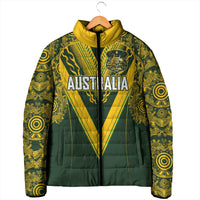 Australia Rugby Custom Padded Jacket Aboriginal Art Sporty Style - Polynesian Pride