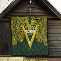 Australia Rugby Custom Quilt Aboriginal Art Sporty Style - Polynesian Pride