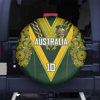 Australia Rugby Custom Spare Tire Cover Aboriginal Art Sporty Style - Polynesian Pride