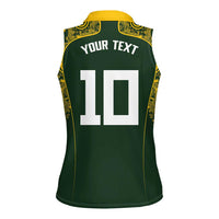 Australia Rugby Custom Women Sleeveless Polo Shirt Aboriginal Art Sporty Style - Polynesian Pride