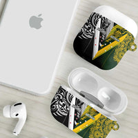 Aotearoa Australia Rugby AirPods Case Maori and Aboriginal Art Sporty Style - Polynesian Pride